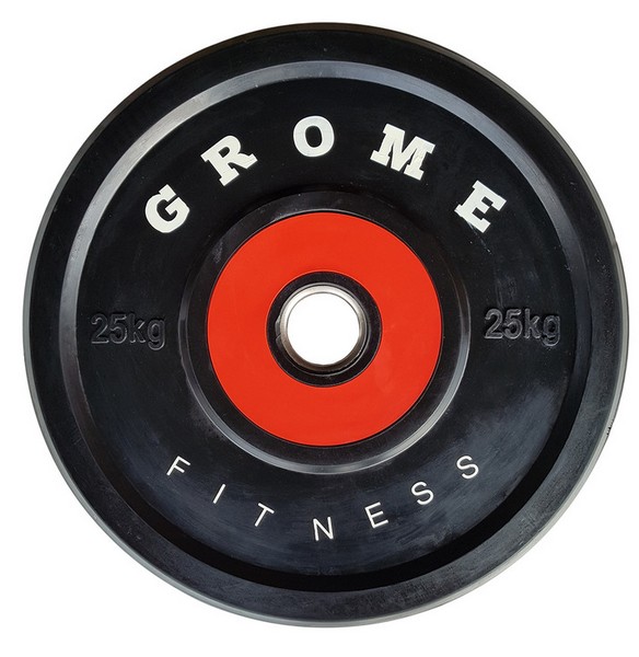 Диск обрезиненный Grome Fitness WP-080 25кг 584_600
