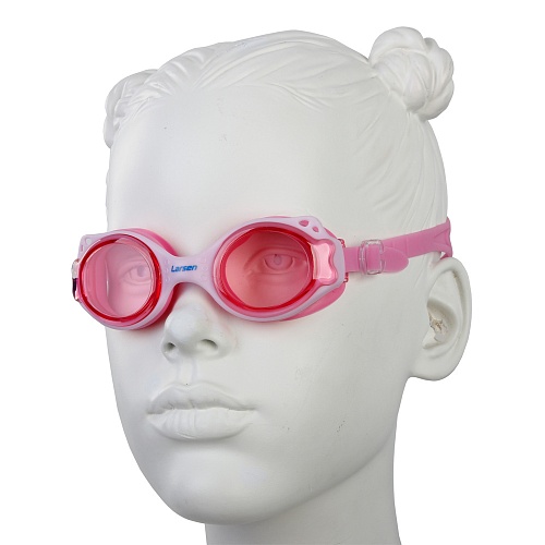 Очки для плавания детские Larsen DS-GG209 soft pink\pink 500_500