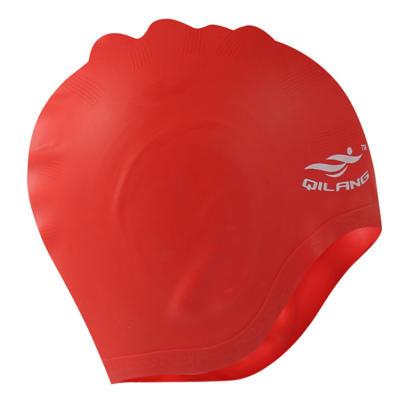 Шапочка для плавания силиконовая анатомическая (красная) Sportex E41549 800_800