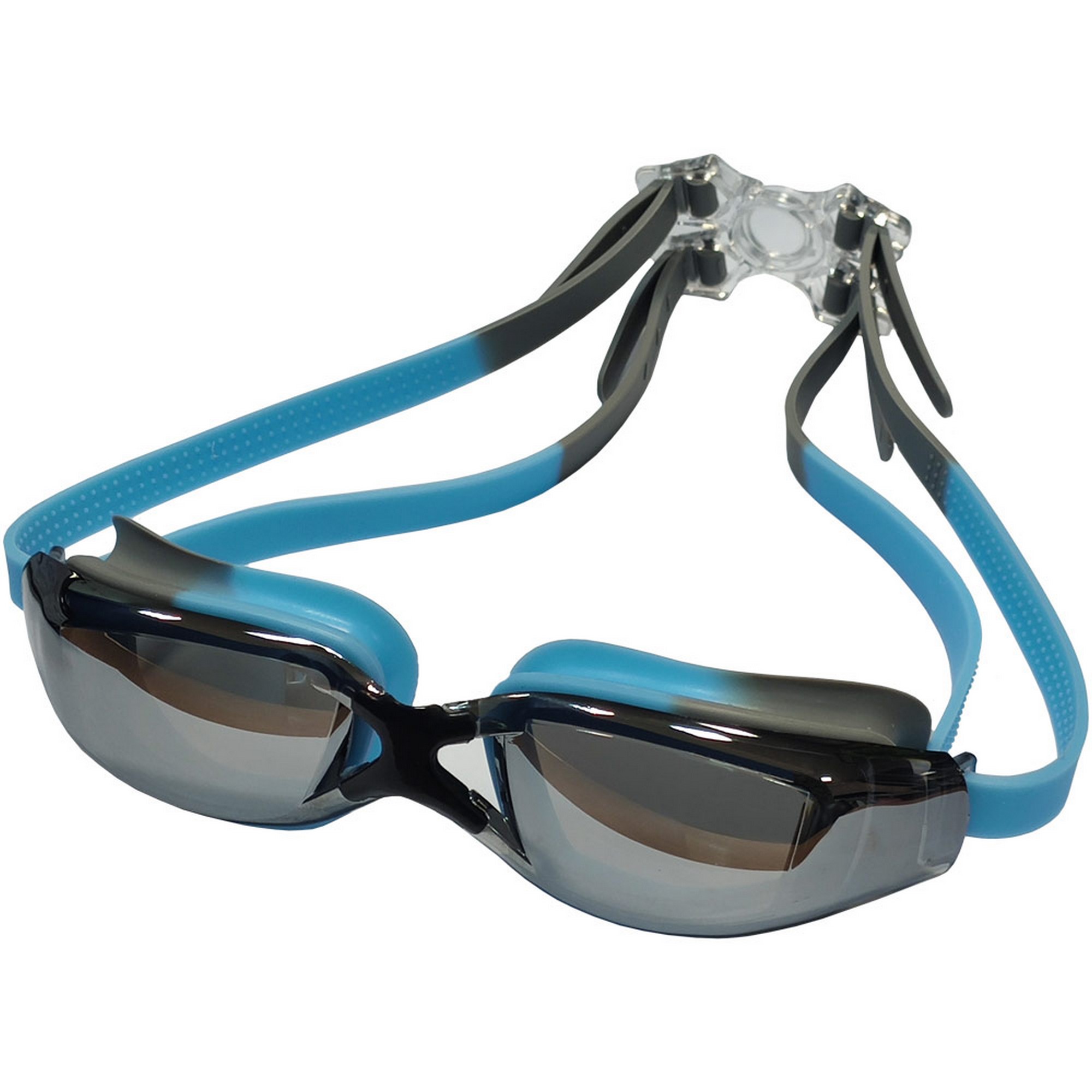 Очки для плавания зеркальные взрослые Sportex E39691 голубо-серый 2000_2000