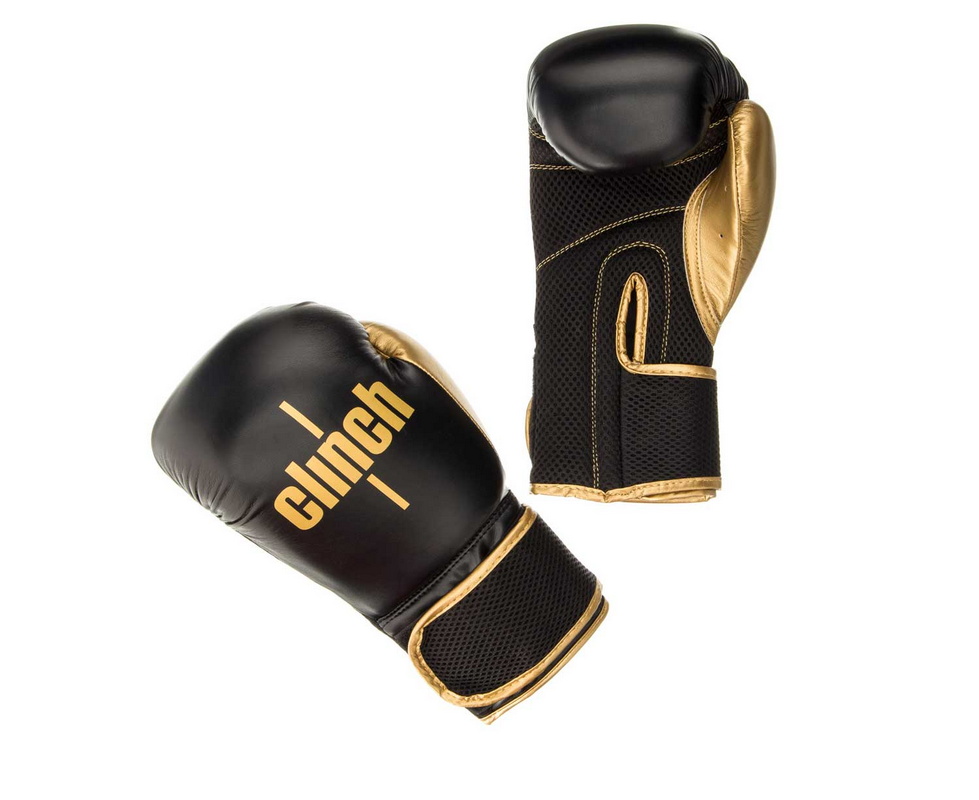 Боксерские перчатки Clinch Aero C135 черно/золотые 8 oz 979_800