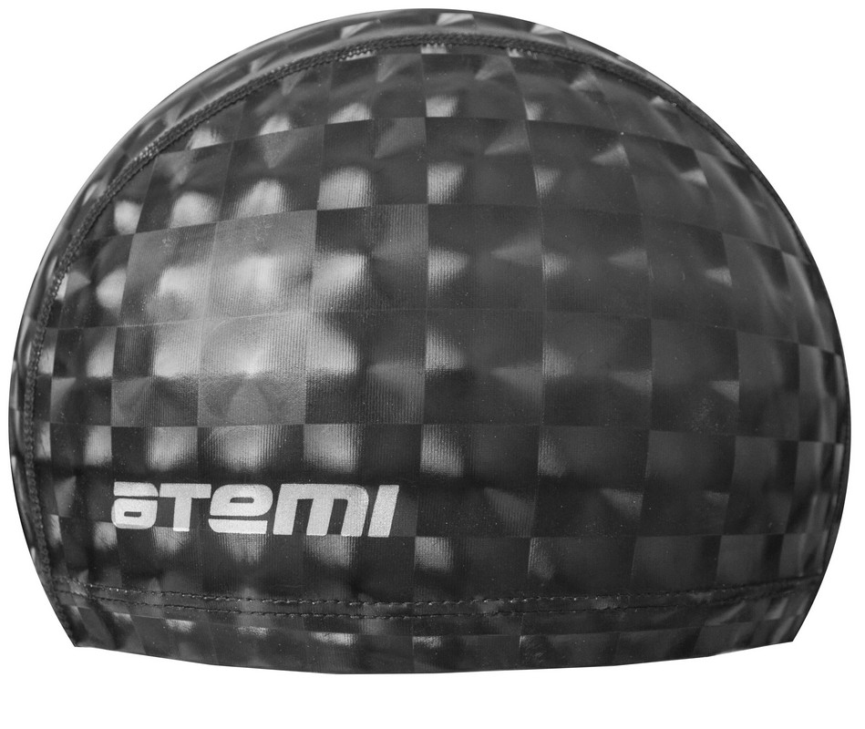 Шапочка для плавания Atemi PU 200 черный 3D 949_800