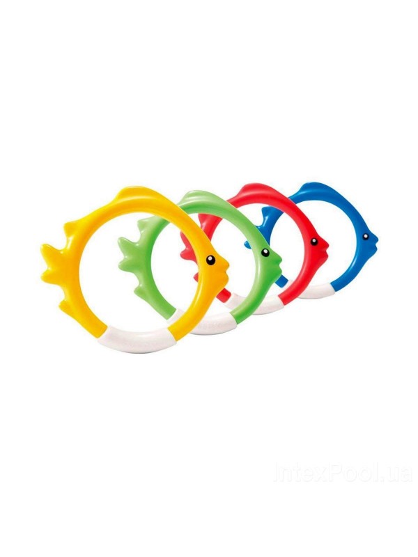 Набор тонущих подводных игрушек рыбки-кольца Intex 242011 600_800