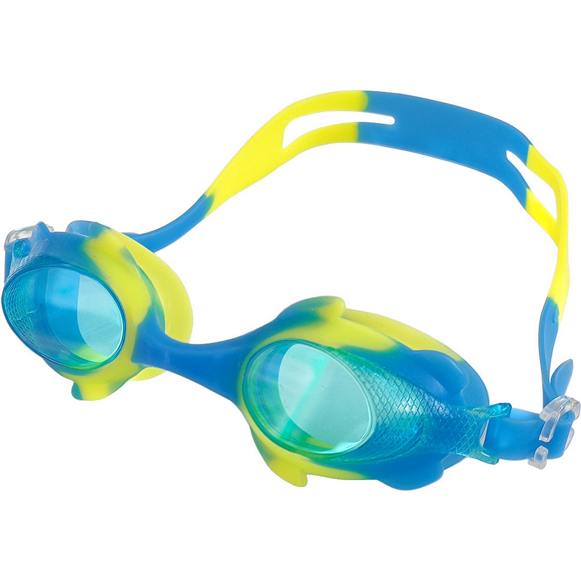 Очки для плавания Sportex детские\юниорские R18166-3 голубой\желтый 2000_2000
