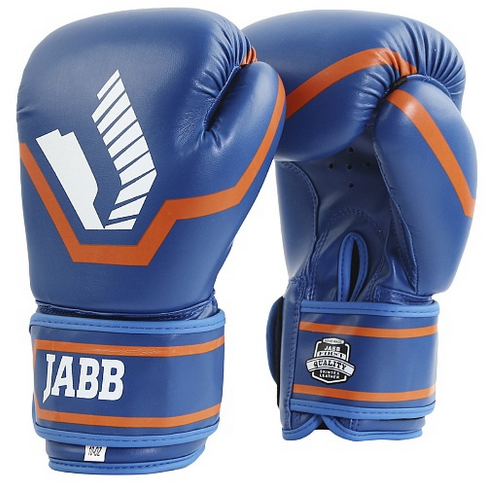 Боксерские перчатки Jabb JE-2015/Basic 25 синий 12oz 700_700