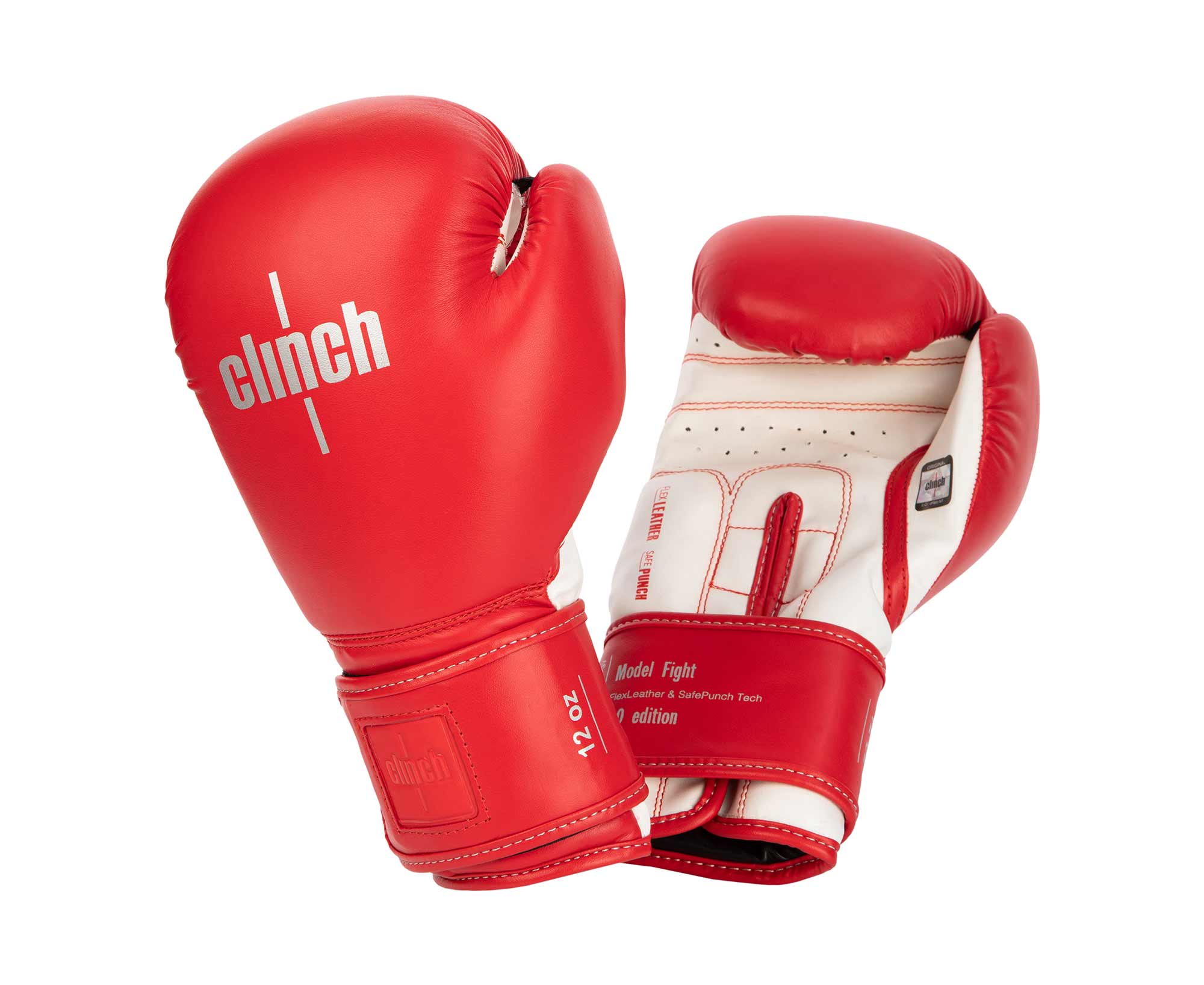 Перчатки боксерские Clinch Fight 2.0 C137 красно-белый 2000_1635