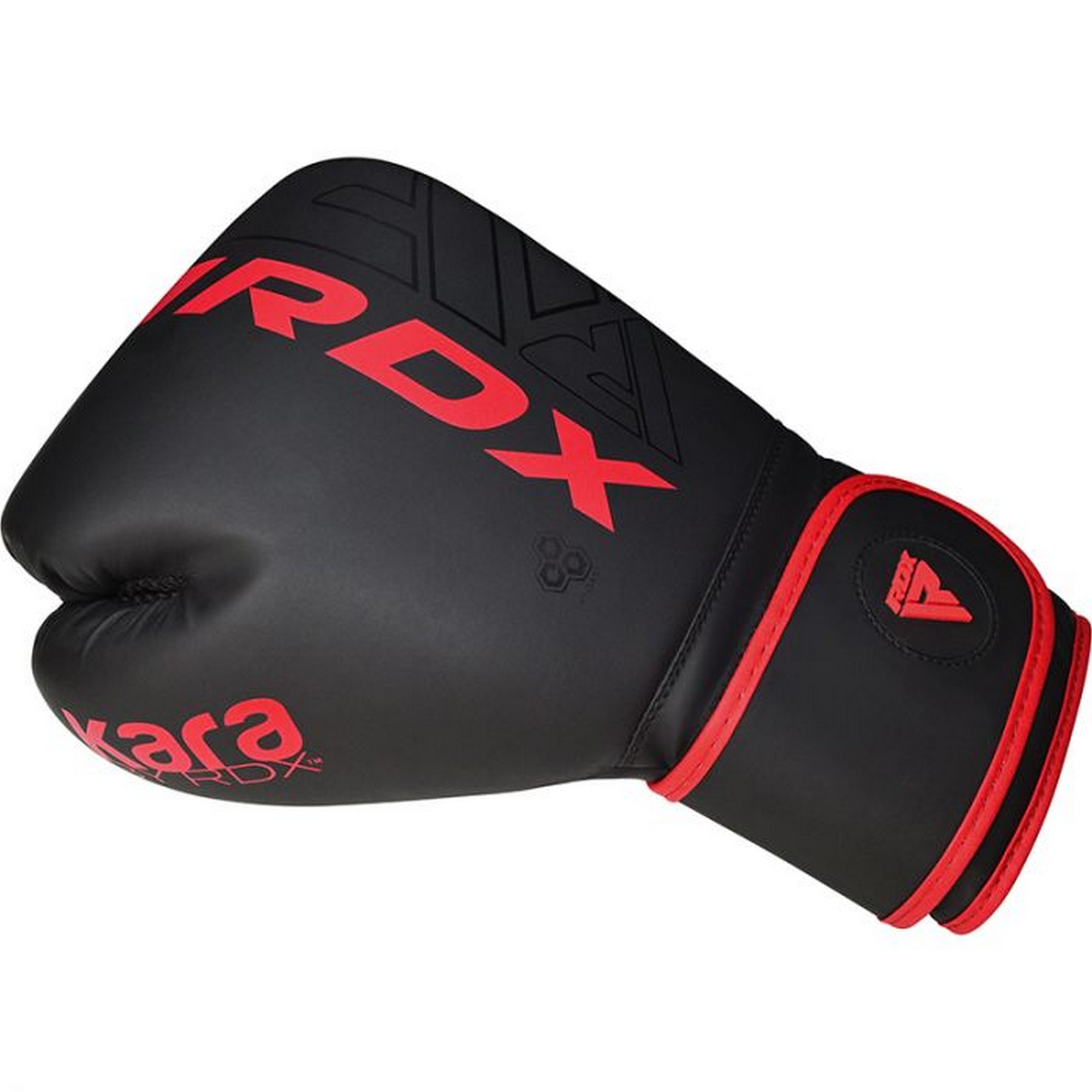 Перчатки тренировочные RDX BGR-F6MR-10OZ черный\красный матовый 2000_2000