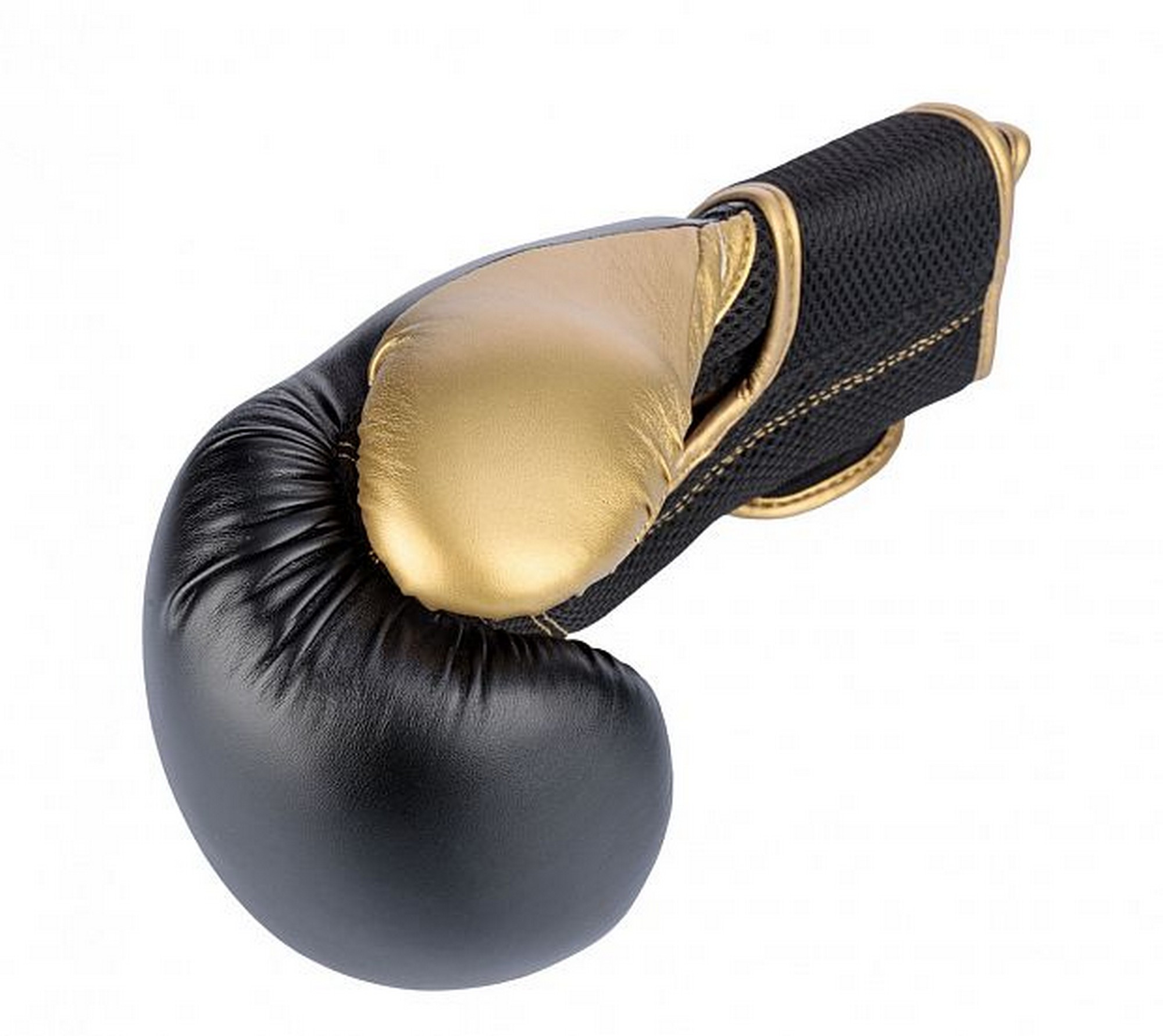 Перчатки боксерские вес 8 унций Clinch Aero C135 черно-золотой 2000_1781