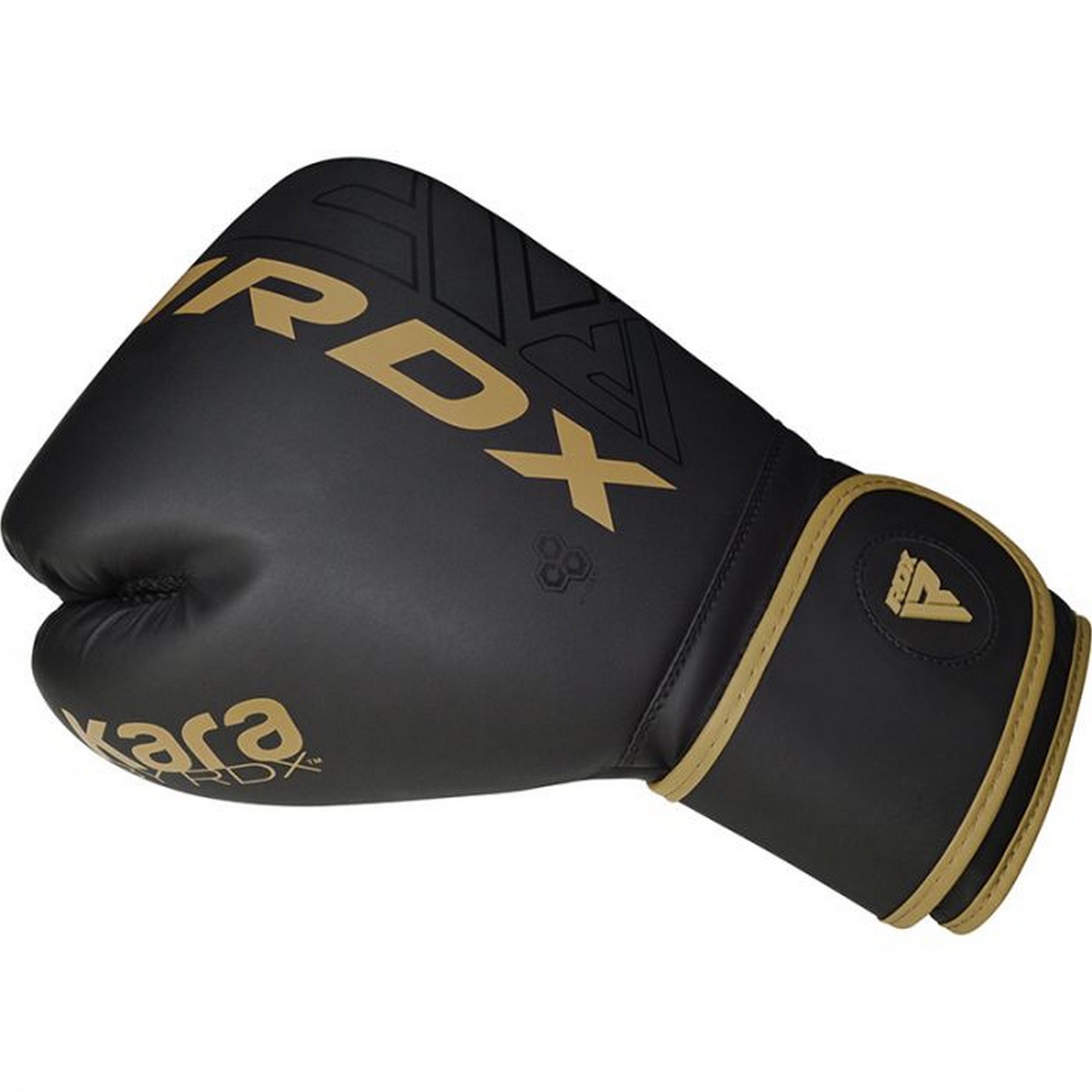 Перчатки тренировочные RDX BGR-F6MGL-16OZ черный\золотой матовый 2000_2000