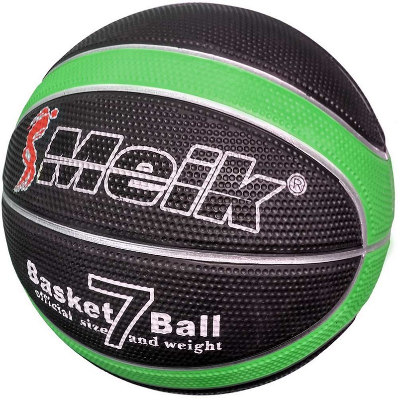 Мяч баскетбольный Sportex Meik MK2310 C28682-2 р.7 черный\зеленый 800_800