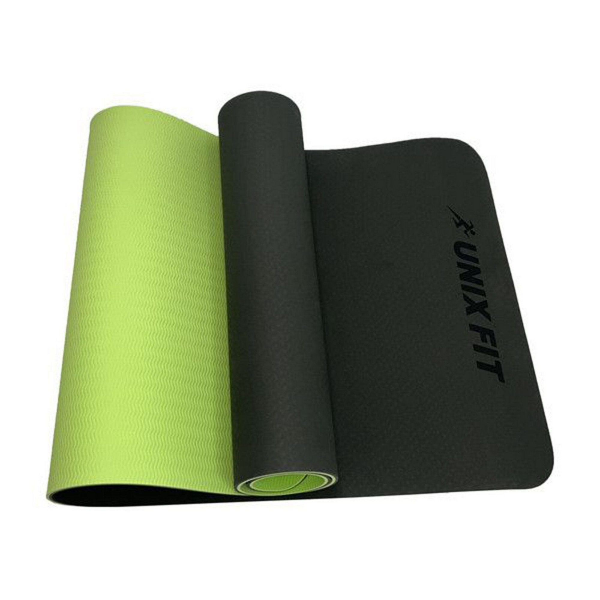 Коврик для йоги и фитнеса двусторонний, 180х61х0,6см UnixFit YMU6MMGN двуцветный, зеленый 2000_2000