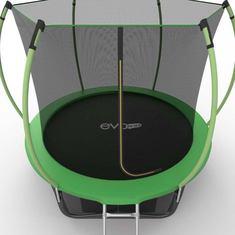 Батут с внутренней сеткой и лестницей EVO Jump Internal 8ft+ нижняя сеть, зеленый 800_800