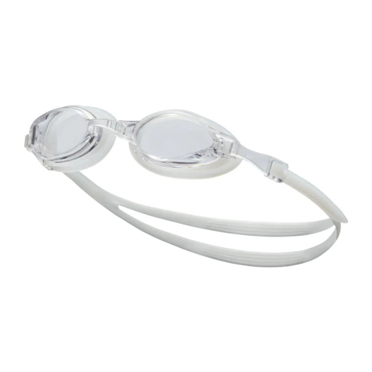Очки для плавания Nike Chrome, NESSD127000, прозрачные линзы, регул .пер., белая оправа 762_762