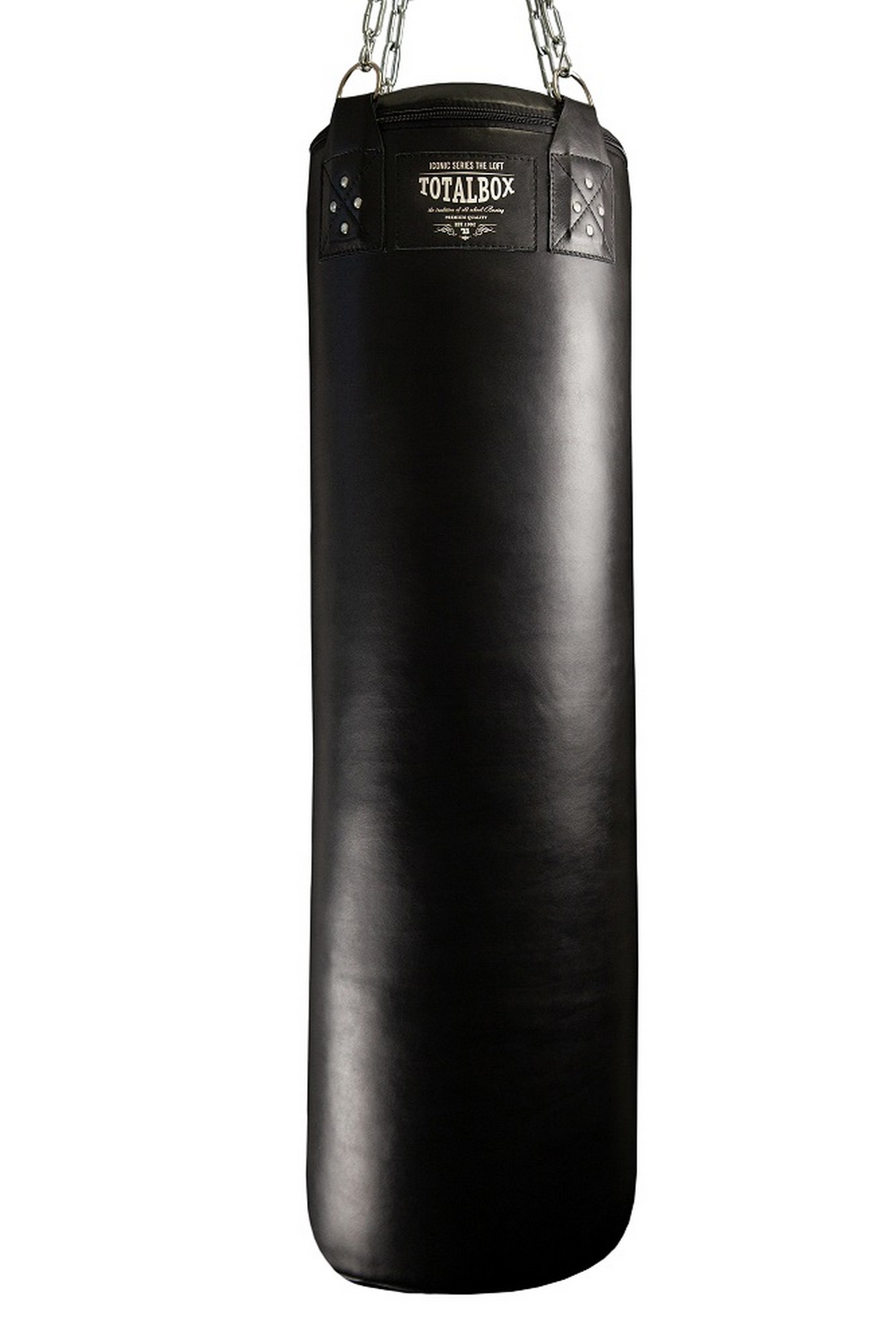 Мешок боксерский набивной LOFT Totalbox кожа СМК ЛФ 40х150-75 черный, коричневый 1334_2000