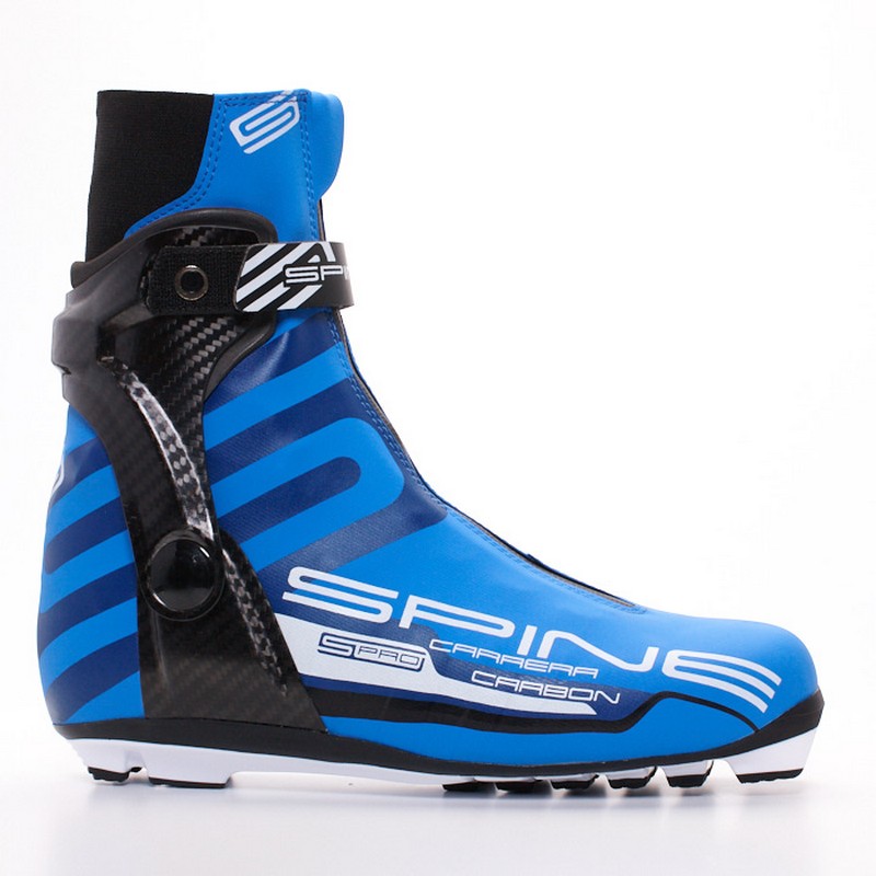 Лыжные ботинки NNN Spine Carrera Carbon Pro 598-S черный/синий 800_800