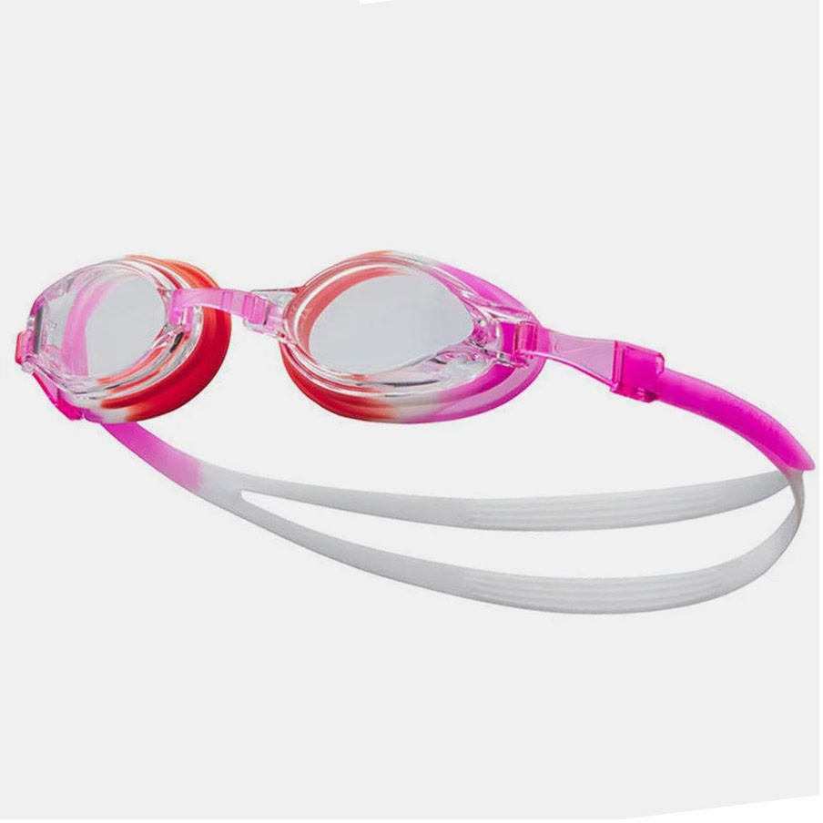 Очки для плавания детские Nike Chrome Youth, NESSD128670, прозрачные линзы, регул .пер.,красн-роз оправа 904_904