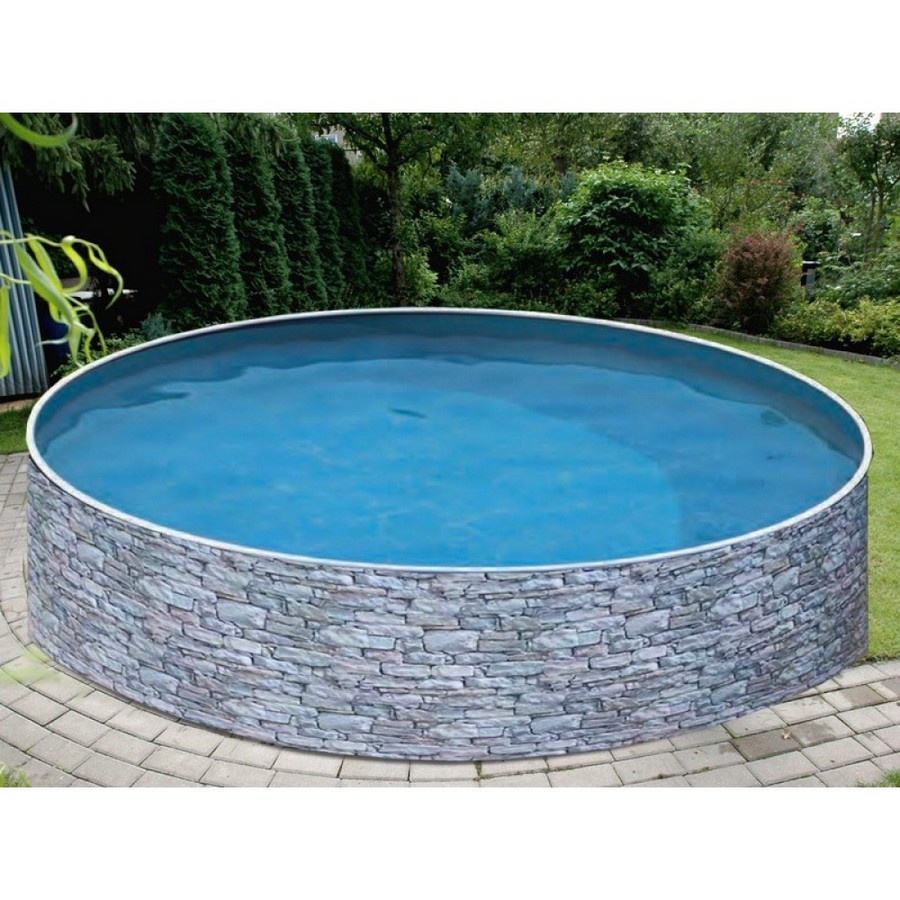 Морозоустойчивый бассейн Azuro Stone круглый 3,6х0,9 м Premium 900_900