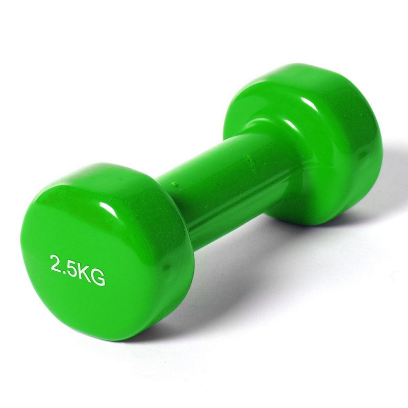 Гантель Sportex виниловая York 2,5 кг B35017 зеленая 800_800