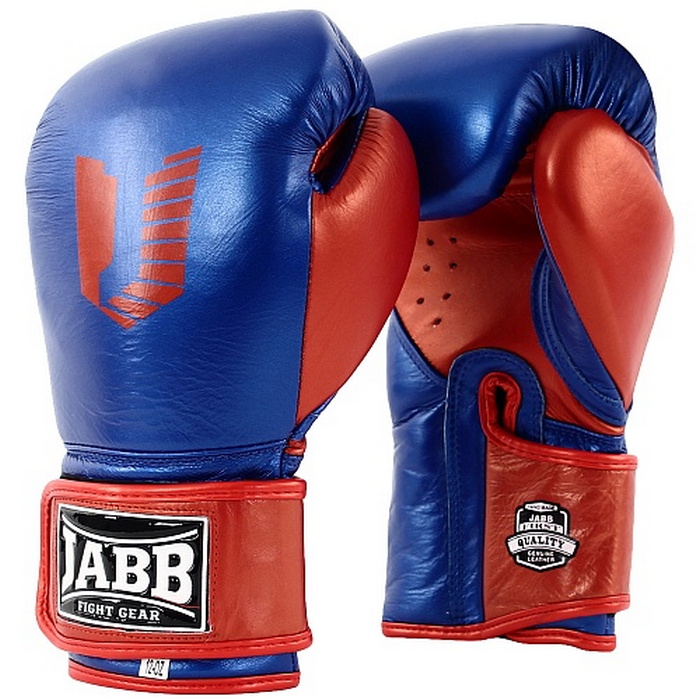 Боксерские перчатки Jabb JE-4069/Eu Fight синий/красный 14oz 700_700