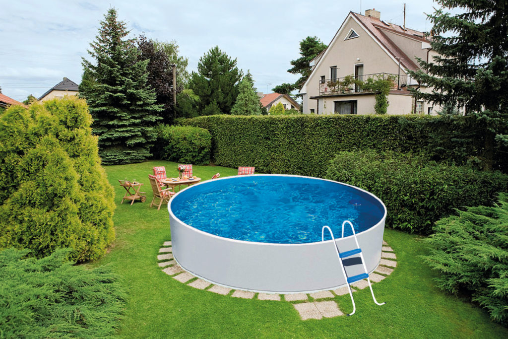 Морозоустойчивый бассейн Azuro Graphite круглый 3.6x0.9 м Premium 1024_683
