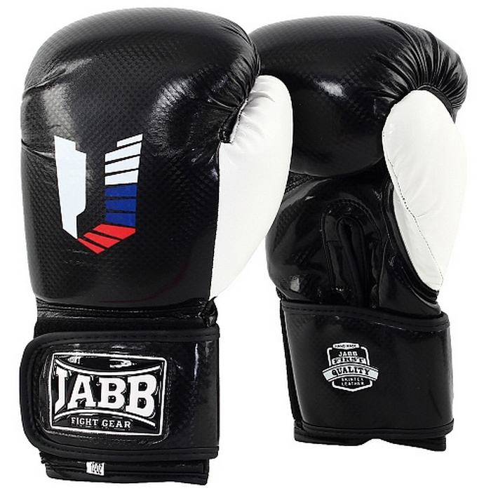 Боксерские перчатки Jabb JE-4078/US 48 черный/белый 8oz 700_700