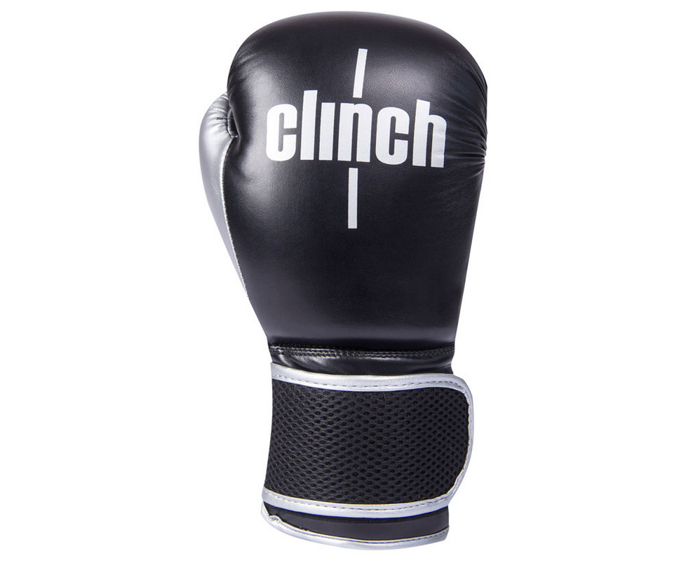 Боксерские перчатки Clinch Aero C135 черно/серебристые 12oz 978_800