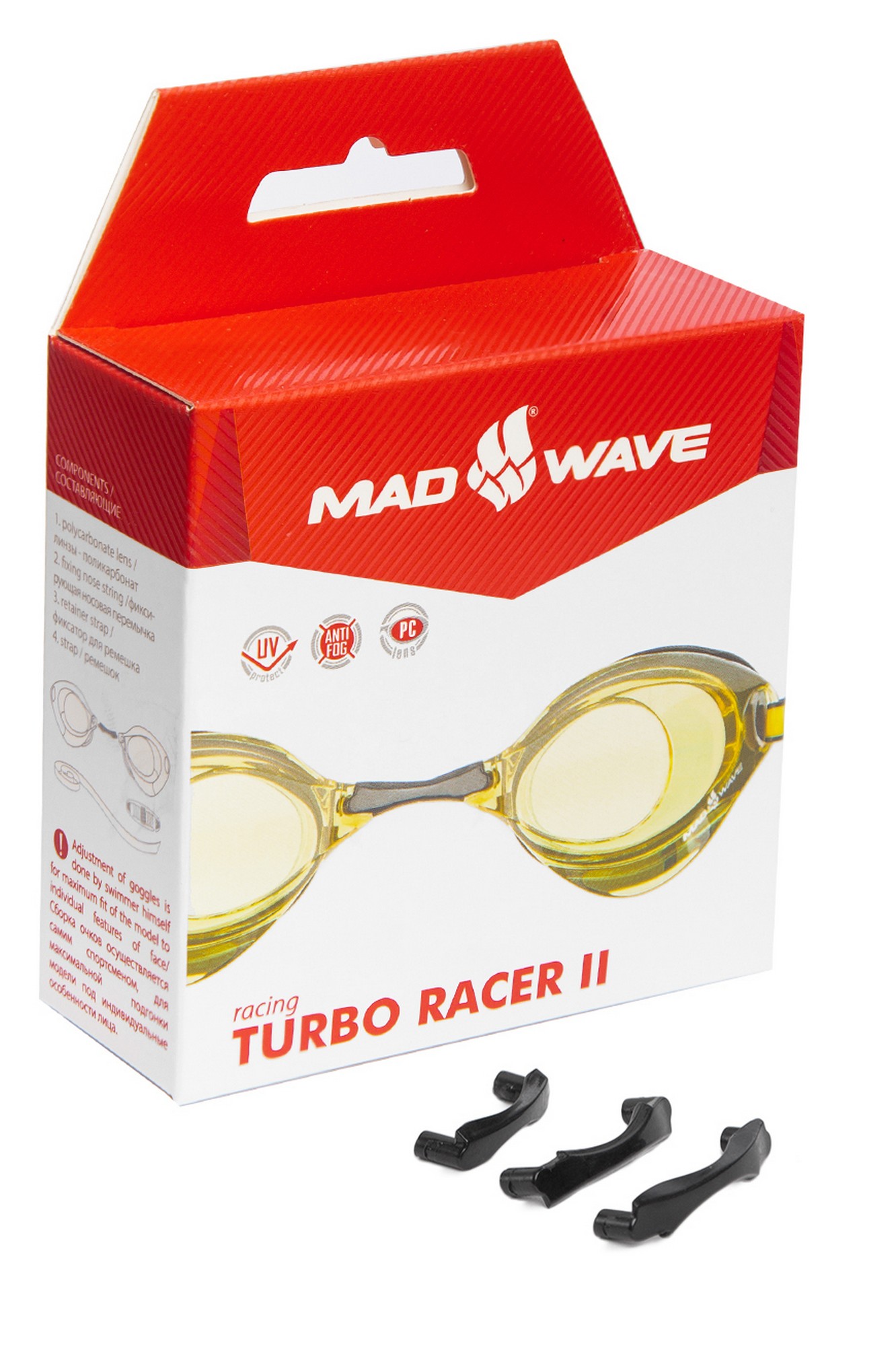 Стартовые очки Mad Wave Turbo Racer II M0458 08 0 06W желтый 1332_2000