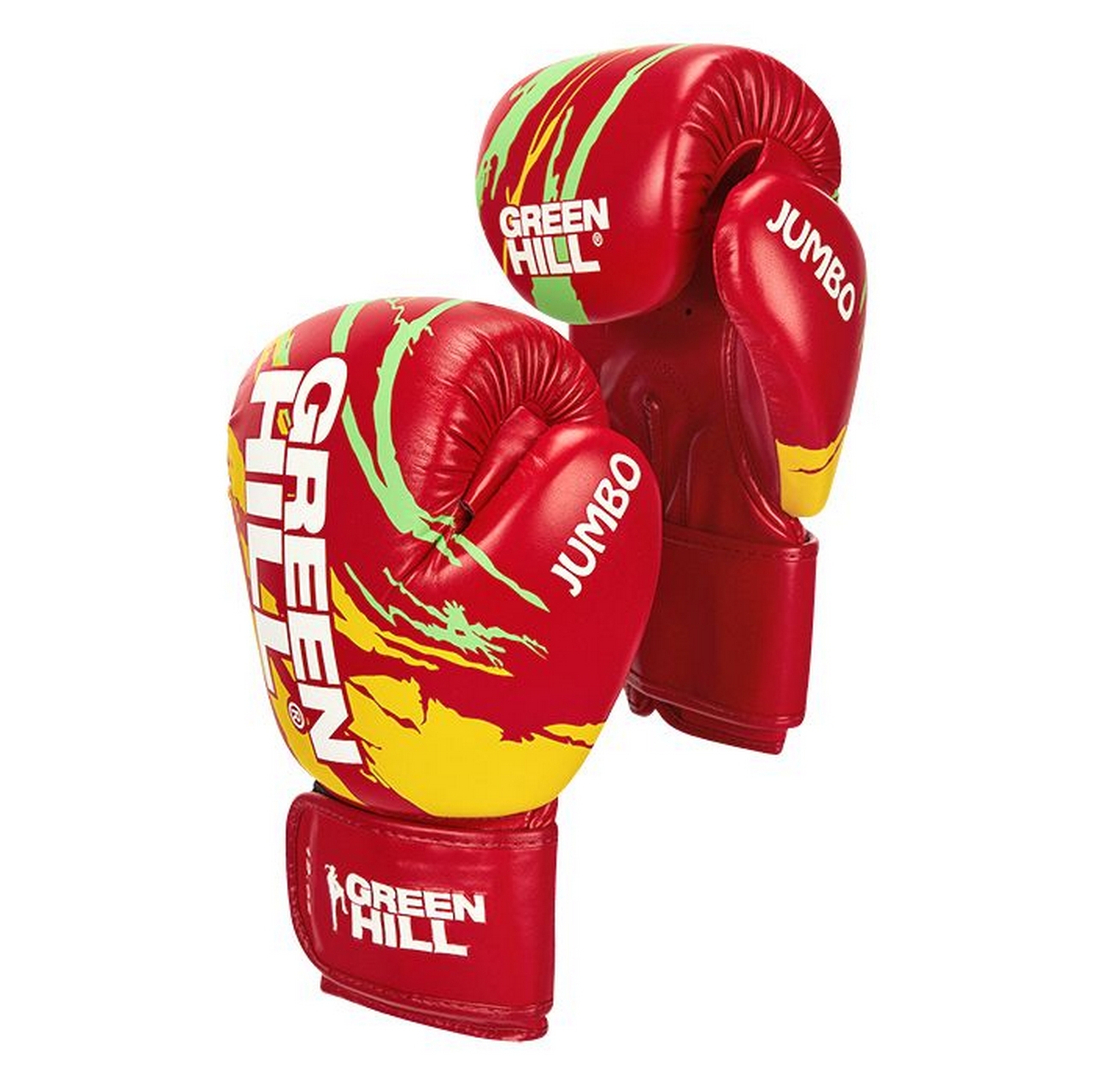 Перчатки для тайского бокса Green Hill JUMBO BGJ-2290 красно-желтый 1280_1278