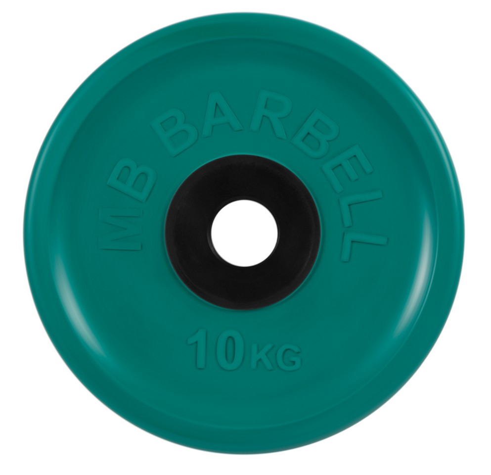 Диск олимпийский d51мм евро-классик MB Barbell MB-PltCE-10 10 кг зеленый 993_960