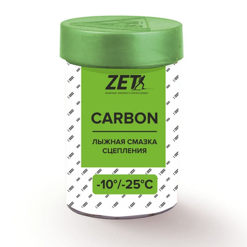 Мазь держания Zet Carbon Green (-10°С -25°С) 30 г (без фтора) 34438 800_800