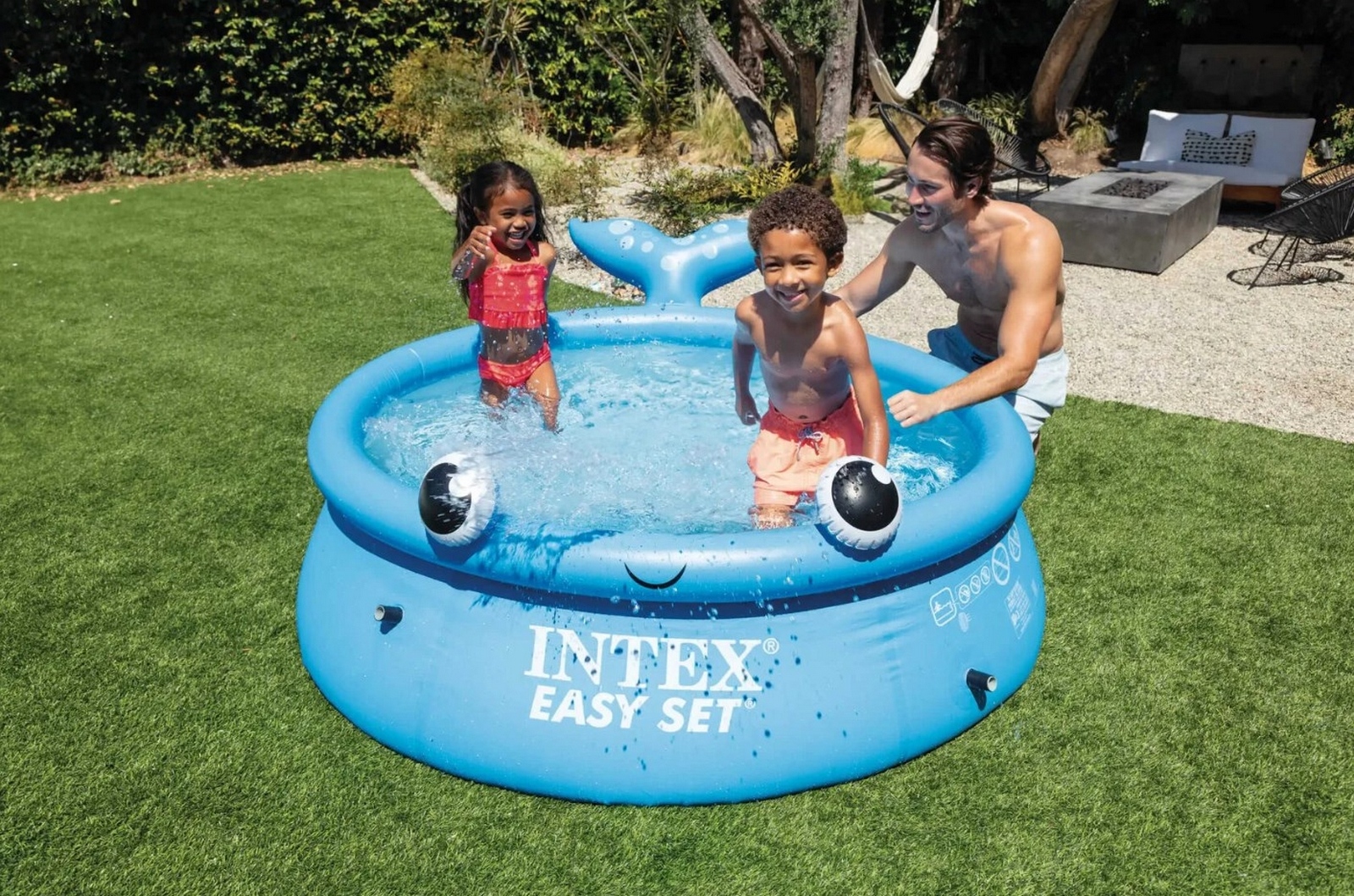 Бассейн 183х51см, 880л Intex Easy Set, Веселый кит 26102 1600_1059