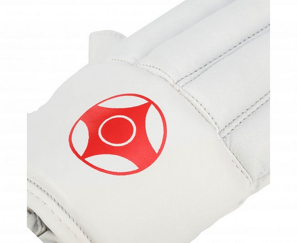 Перчатки снарядные (Шингарты) Clinch Bag Gloves Cut Finger Kyokushinkai C642 белый 979_800