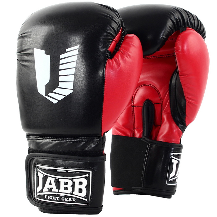 Боксерские перчатки Jabb JE-4056/Eu 56 черный/красный 10oz 700_700