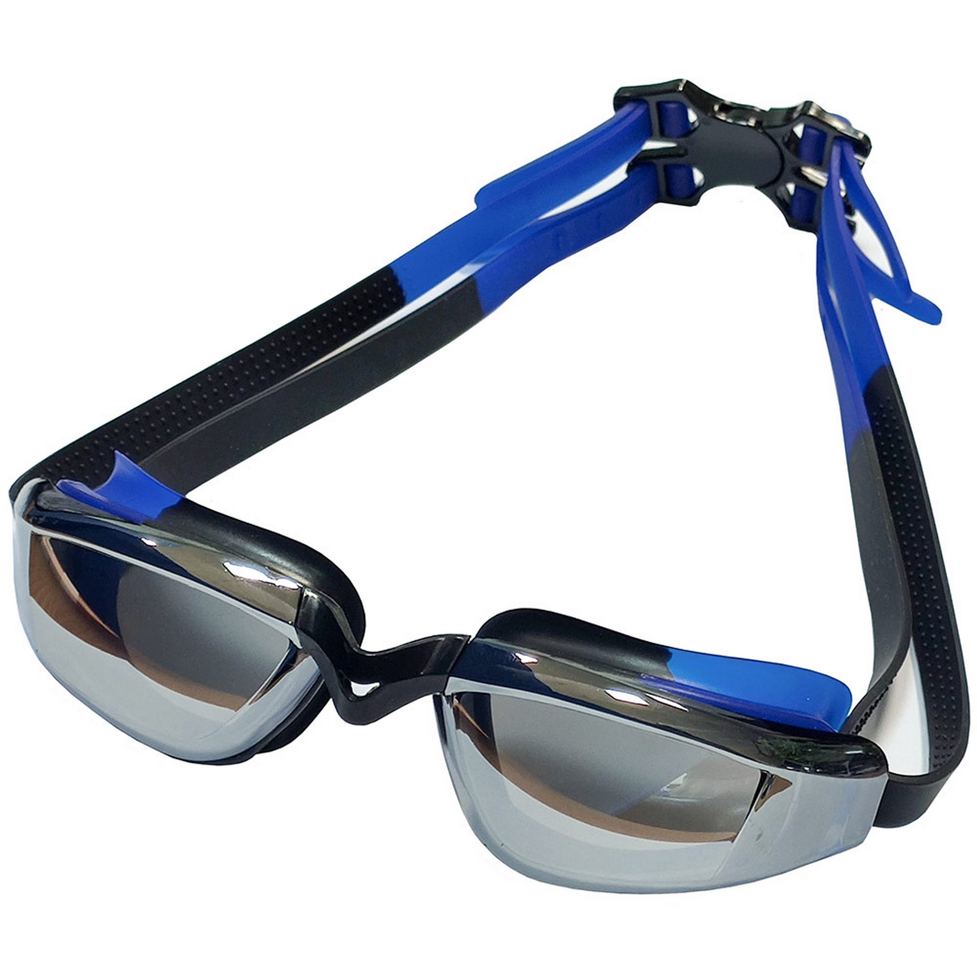 Очки для плавания зеркальные взрослые Sportex E39693 черно-синий 2000_2000