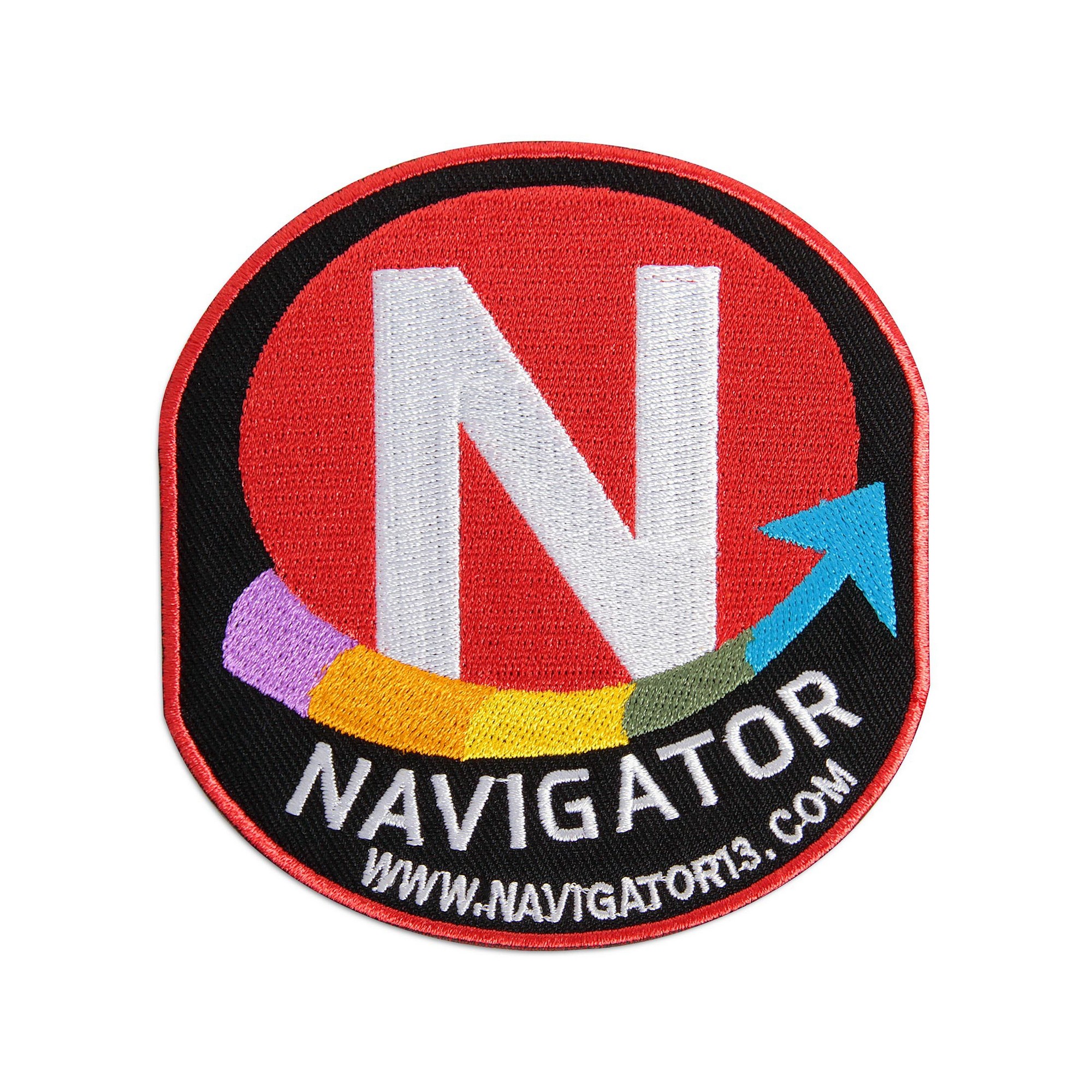 Нашивка Navigator Pro 58х50мм самоклеющаяся красная 2000_2000