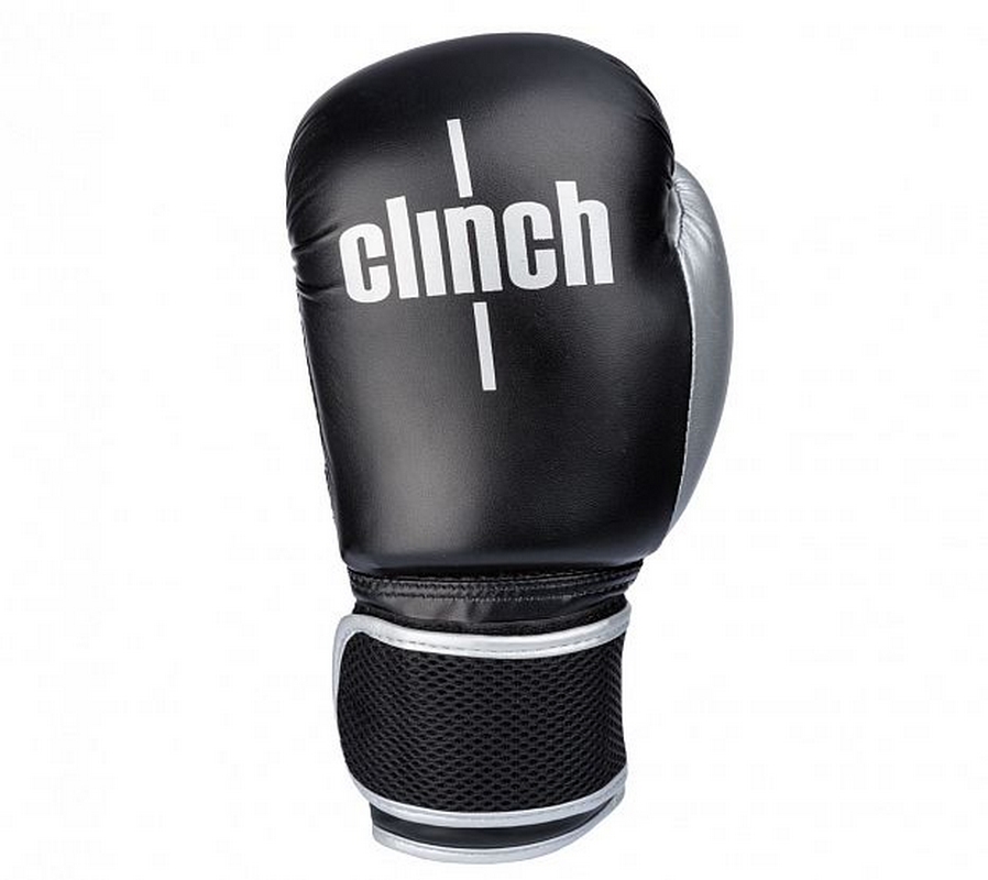 Перчатки боксерские Clinch Aero C135 черно-серебристый 898_800