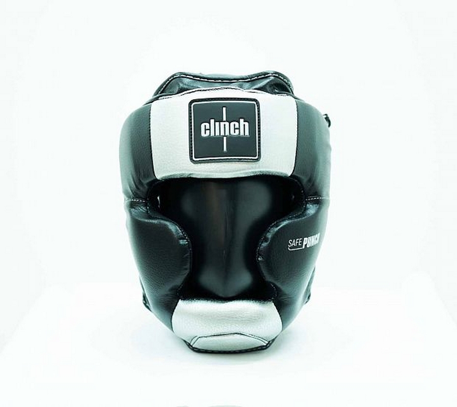Шлем боксерский Clinch Punch 2.0 Full Face C148 черно-серебристый 898_800