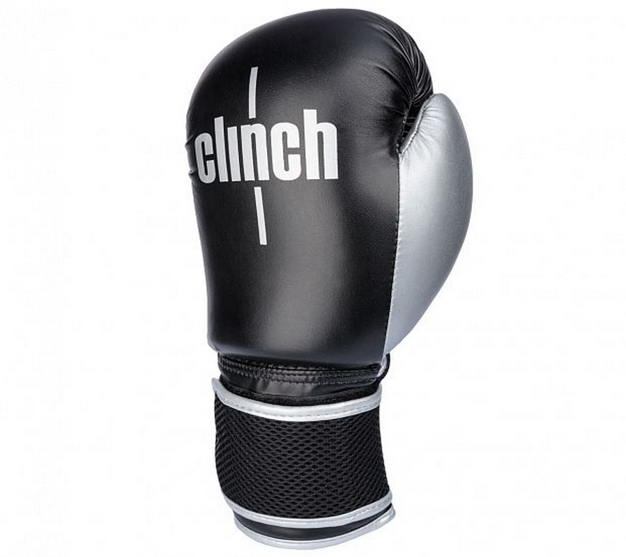 Перчатки боксерские Clinch Aero C135 черно-серебристый 898_800