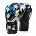 Перчатки тренировочные Everlast Spark 12oz син. клетка 120_120