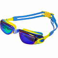 Очки для плавания взрослые с зеркальными стеклами Sportex B31549-A желто\голубой 120_120