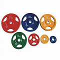 Диск олимпийский цветной с тремя отверстиями d51мм Alex DY-H-2012-15.0 кг желтый 120_120