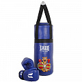 Набор боксерский детский Jabb мешок 50x20см + пара перчаток JE-3060 синий 120_120