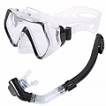 Набор для плавания взрослый Sportex маска+трубка (Силикон) E39233 черный 120_120