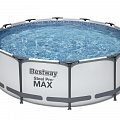 Каркасный бассейн круглый 366х100см+фильтр-насос Bestway Steel Pro Мах 56418 120_120