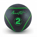 Набивной мяч 2 кг Aerofit AFMB2 черный\ зеленые полоски 120_120