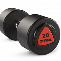 Гантель серии ZVO уретановое покрытие красная вставка 38 кг Ziva ZVO-DBPU-1025 120_120