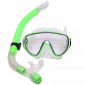 Набор для плавания маска+трубка Sportex E33110-2 зеленый, (ПВХ) 120_120